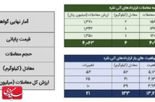 معامله ۲۴ کیلوگرم شمش نقره در بورس کالا